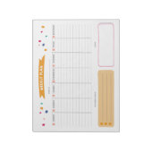 Helle Weekly Planner Notepad Notizblock (Rotiert)