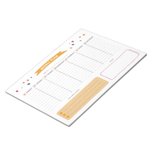 Helle Weekly Planner Notepad Notizblock (angewinkelt)