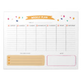 Helle Weekly Planner Notepad Notizblock (Vorderseite)