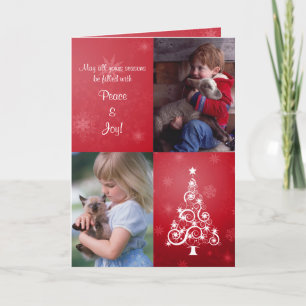 Helle Weihnachten geklappte Fotokarte
