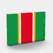 Helle Weihnachten Rot Grün Streifen Fotoblock (Links)