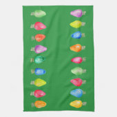 Helle Weihnachten Wasserfarben Lampen Gericht Geschirrtuch (Vertikal)