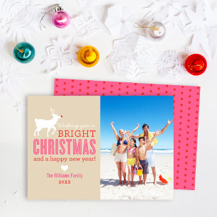 Helle Weihnachten wünscht Modernes Rentier-Foto