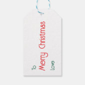 Helle Weihnachts-Geschenkboxen & Evergreen Blätter Geschenkanhänger (Rückseite)