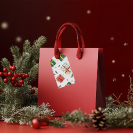 Helle Weihnachts-Geschenkboxen & Evergreen Blätter Geschenkanhänger