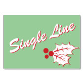 Helle Weihnachts-Holly Custom Buffet Card Tischnummer (Rückseite)