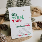 Helle Weihnachts-Party Einladung Retro Boho Spaß