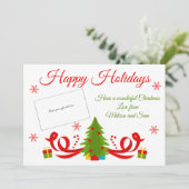 Helle Weihnachtsbaum-Weihnachtsgeschenk-Kartenhalt Karte (Stehend Vorderseite)