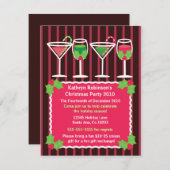 Helle Weihnachtsfeier Party Einladung (Vorne/Hinten)