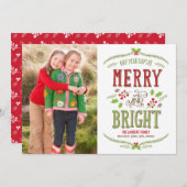Helle Weihnachtskarte Feiertagskarte (Vorne/Hinten)