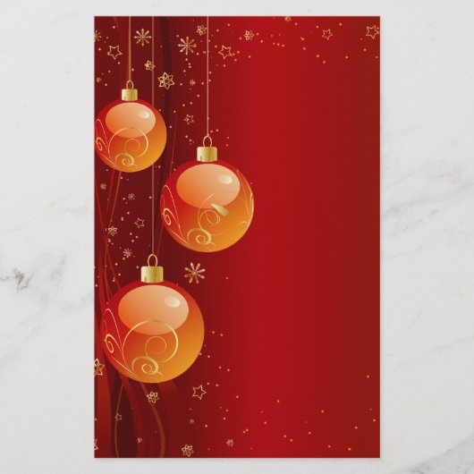 Helle Weihnachtsschmuck Briefpapier (Vorderseite)
