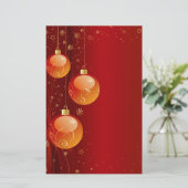 Helle Weihnachtsschmuck Briefpapier (Stehend Vorderseite)