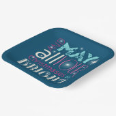 Helle Weihnachtstypografie-ID264 Pappteller (Gewinkelt)