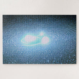 Helle weiße Lichtsterne in Sky Puzzle