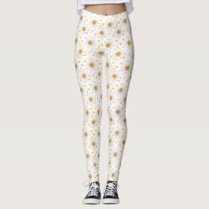 Helle weiße Milchprodukte mit gelben Zentren Leggings