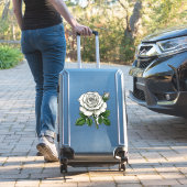 Helle weiße Rose Aufkleber (Koffer Insitu)