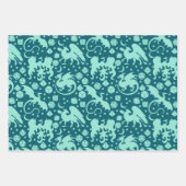 Helle Whimsical Dragon & Dice Lila & blau Geschenkpapier Set (Vorderseite 2)