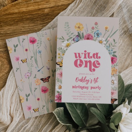 Helle Wild eine Wildblume Einladung