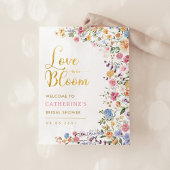 Helle Wildblume Brautparty Willkommen Poster