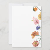 Helle Wildblume Bridal Dusche Einladung (Rückseite)