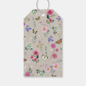 Helle Wildblume Garden Geburtstag Danke Geschenkanhänger (Rückseite)