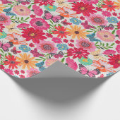 Helle Wildblumen-Hochzeitsdusche Geschenkpapier (Ecke)