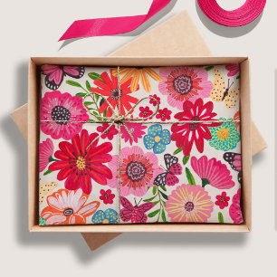 Helle Wildblumen-Hochzeitsdusche Seidenpapier