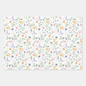 Helle Wildblumen individuelle Name Geschenkpapier Set (Vorderseite)