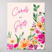 Helle, wilde Blume begrüßen Brautparty Poster (Vorne)