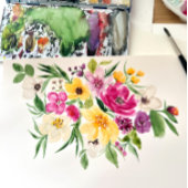 Helle, wilde Blume begrüßen Brautparty Poster