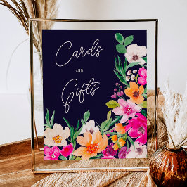 Helle, wilde Blume begrüßen Brautparty Poster