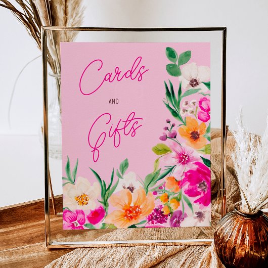 Helle, wilde Blume begrüßen Brautparty Poster