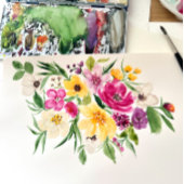 Helle, wilde Blume begrüßen Brautparty Poster