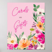 Helle, wilde Blume begrüßen Brautparty Poster (Vorne)