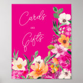 Helle, wilde Blume begrüßen Brautparty Poster (Vorne)