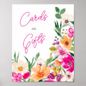 Helle, wilde Blume begrüßen Brautparty Poster (Vorne)