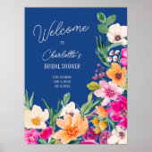 Helle, wilde Blume begrüßen Brautparty Poster (Vorne)