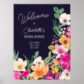 Helle, wilde Blume begrüßen Brautparty Poster (Vorne)