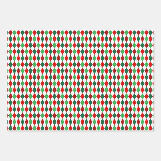 Helle Winterfarben Diamond Set 1 Geschenkpapier Set (Vorderseite)