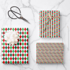 Helle Winterfarben Diamond Set 1 Geschenkpapier Set