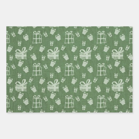 Helle Winterfarben Set 2 Wrapping Paper Sheets Geschenkpapier Set (Vorderseite 2)