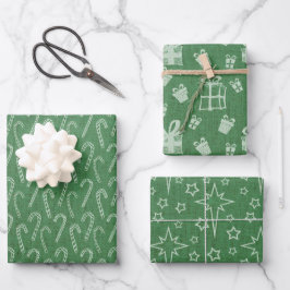 Helle Winterfarben Set 2 Wrapping Paper Sheets Geschenkpapier Set