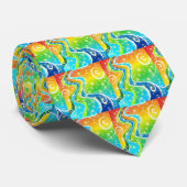Helle Wirbel und Farben Krawatte (Gerollt)
