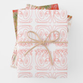HELLE WIRBLE PAPIERREDS UND MINT GESCHENKPAPIER SET (Beispiel)