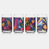 Helle zeitgenössische Blume Kunst Glas (Rechts)