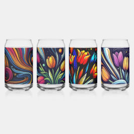 Helle zeitgenössische Blume Kunst Glas