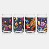 Helle zeitgenössische Blume Kunst Glas (Links)