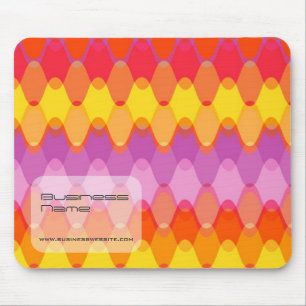 Helle Zickzack Magenta Wellen Mod Abstractes Muste Mousepad