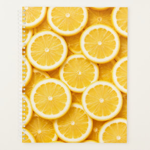 Helle Zitronenscheiben Planer Cover