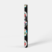 Helle Zuckerkulpen Muster auf schwarz Samsung Galaxy Hülle (Rechte Seite)